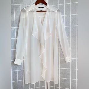 BCBG Maxazria Ruffled Sheer Top/Dress small